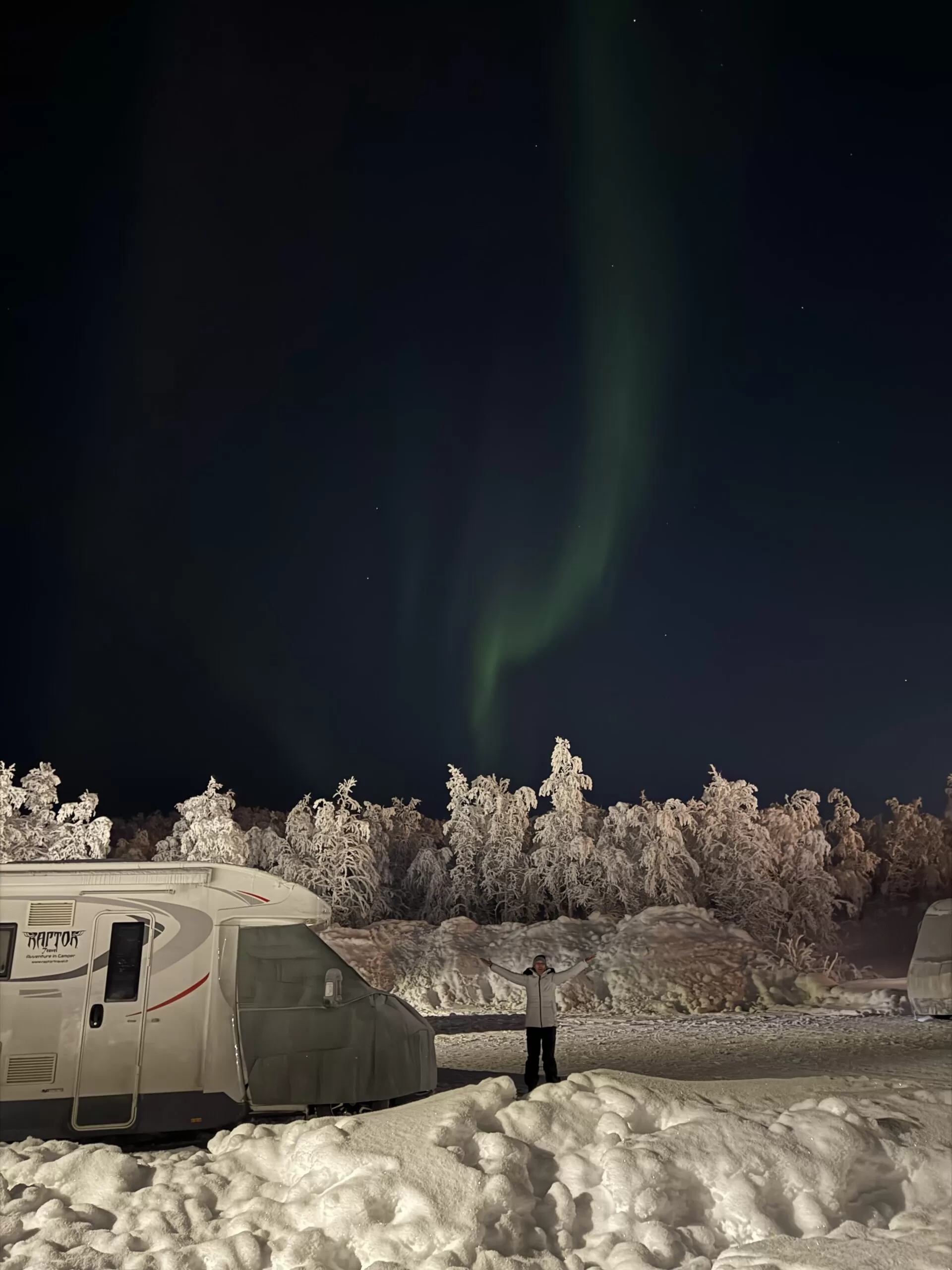 Lapponia inverno in camper Capodanno 2024 primato assoluto -44 gradi!!!