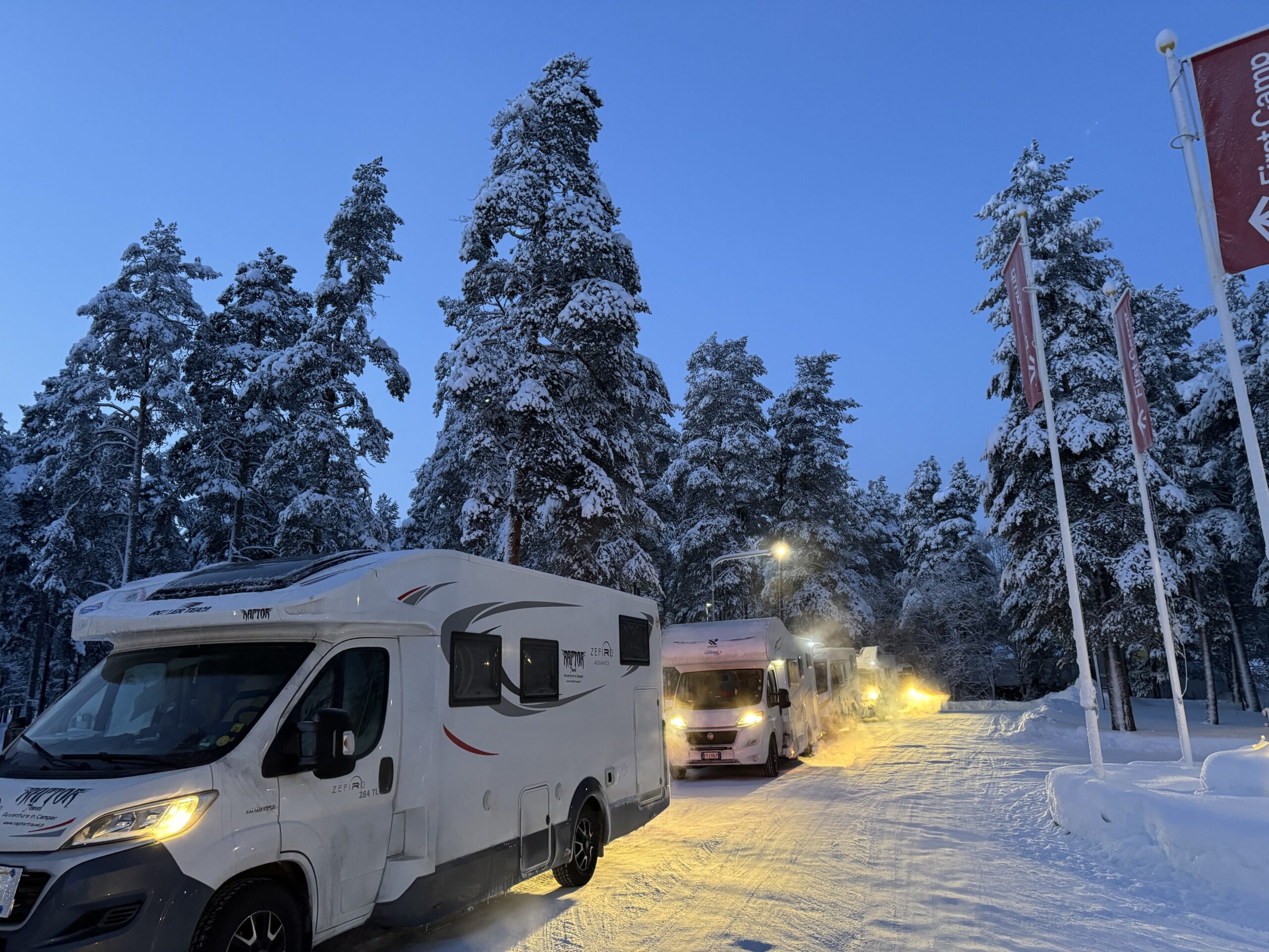 Lapponia inverno in camper Capodanno 2024 primato assoluto -44 gradi!!!